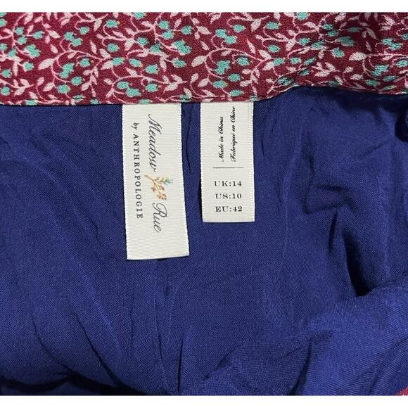 Anthropologie Meadow Rue Ditsy Floral Prairie Midi Skirt Sz 10 Modest Trad Wife - Picture 6 of 7